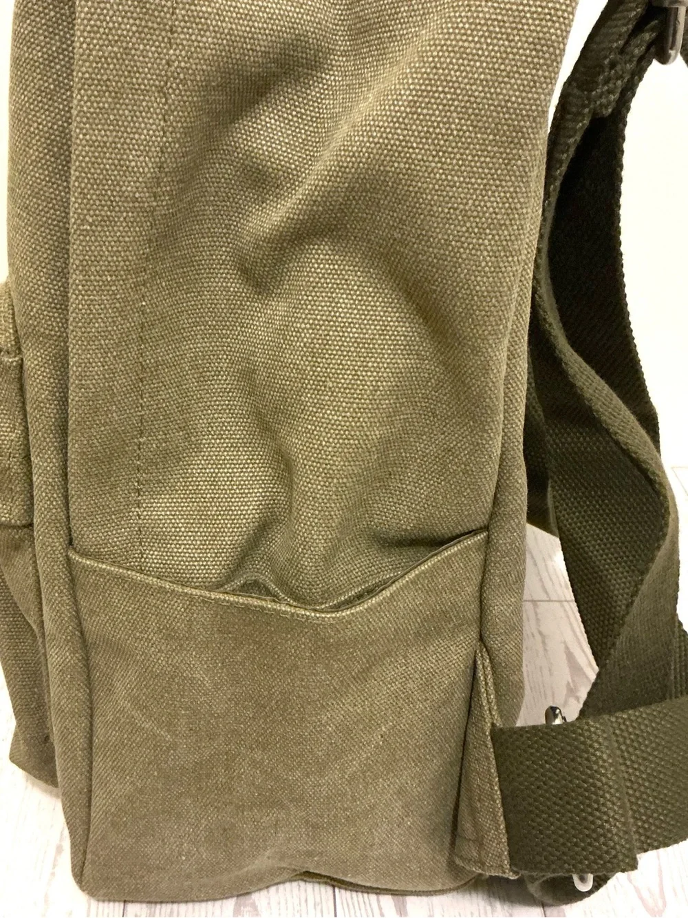 Canvas Everyday Backpack in Olive Green